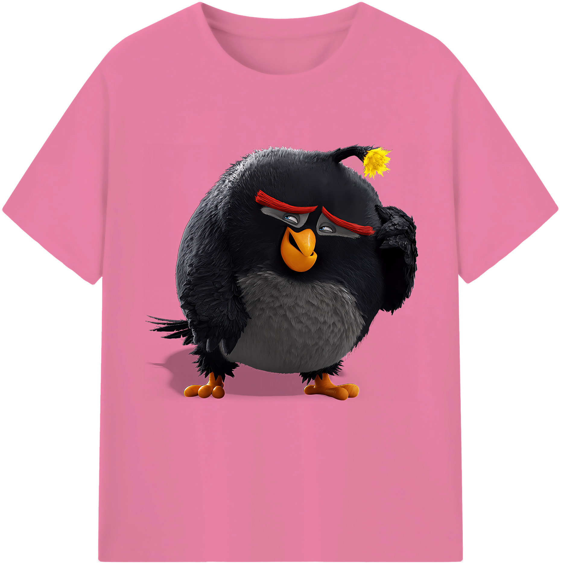 （画像用） Angry Birds アングリーバード 綿100％半袖Tシャツ（フロントプリント）